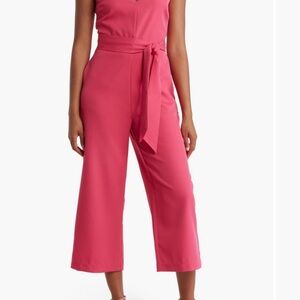 Sam Edelman Pink Wide-Leg Jumpsuit with Tie Waist Sz 14